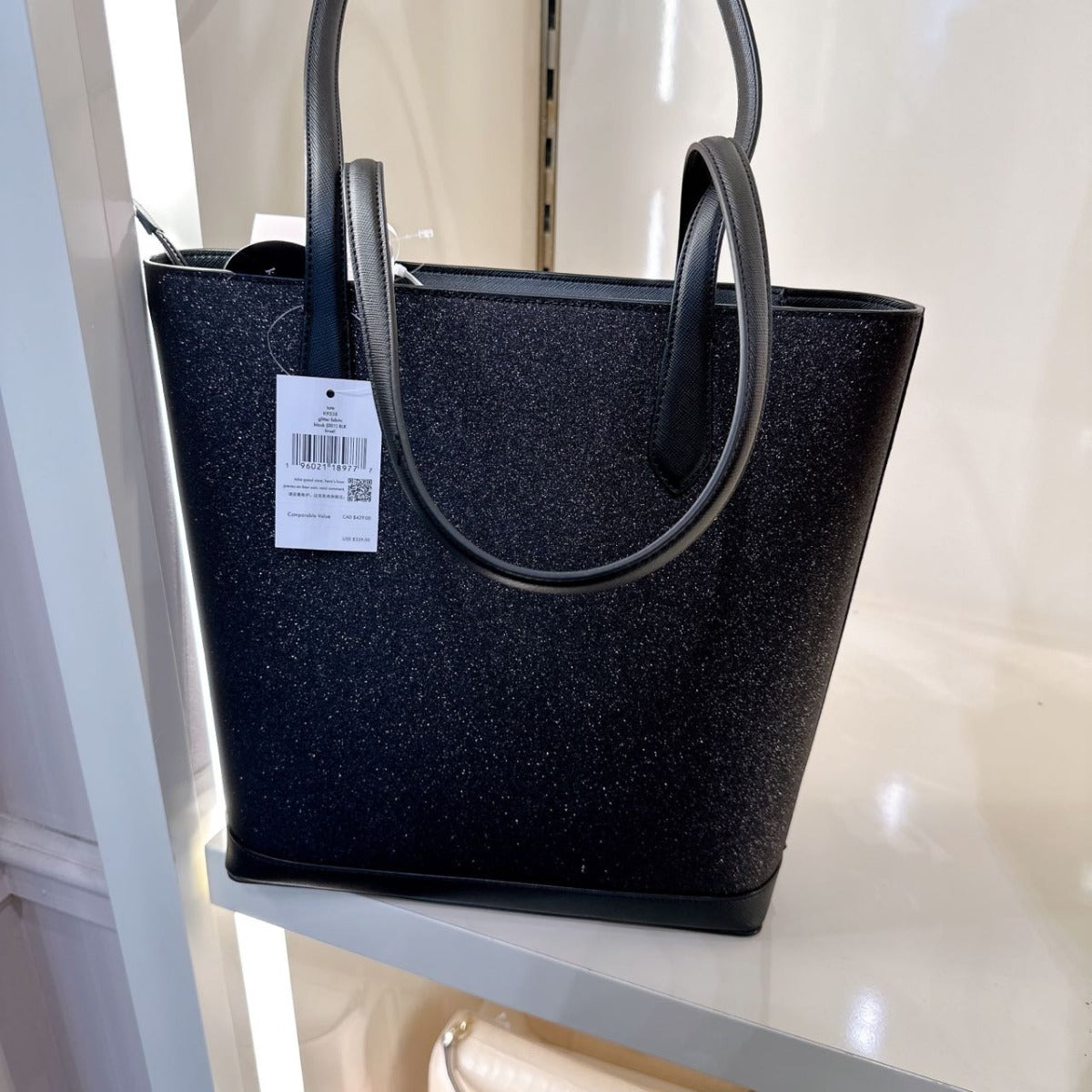 Kate Spade K9338 Tinsel Tote In Black Kate Spade K9338 Tinsel Tote In Black